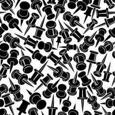 Push pins seamless background monochrome vector N2