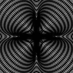 Moire pattern vector op art background Hypnotic backdrop