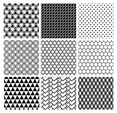Geometric Monochrome Seamless Background Patterns N2