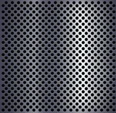 Metal plate with holes