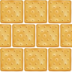 Square cookies crackers seamless pattern N2
