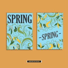 Set of beautiful spring prints for design N2
