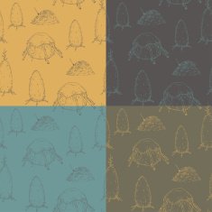 Set of 4 seamless textures with hay N2