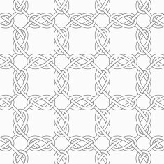 Slim gray square interlocking ornament N2