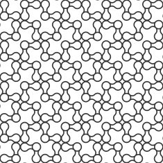 Gray ornament with rounded shapes forming triangles N2