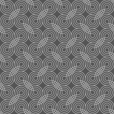 Dark gray ornament with offset interlocking rounded shapes N2