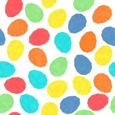 Easter eggs with low polygonal texture Seamless Holiday decoration N2