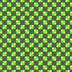 Colored green and yellow spring pattern N2