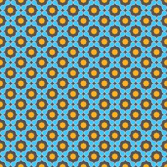 Blue shapes grid with orange elements N2