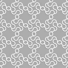 3D white ornament on gray background N2
