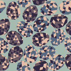 Easter decoration eggs with low polygonal texture Seamless vector N2