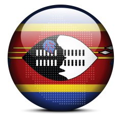 Map with Dot Pattern on flag button of Kingdom Swaziland N2