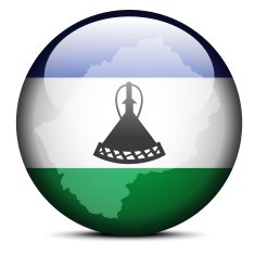 Map on flag button of Lesotho N2