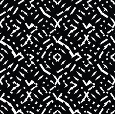 Geometric messy lined seamless pattern monochrome endless N2