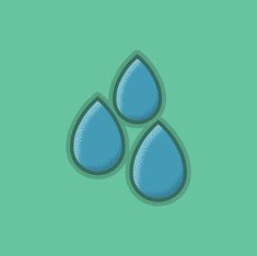 Lienar Flat Stroke Small Mist Icon