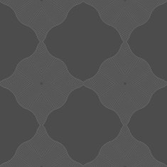 Monochrome pattern with black wavy guilloche squares N2