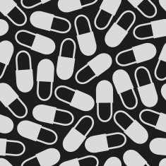 medical and healthcare pills gray seamless pattern eps10 N2
