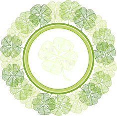 Background with abstract clover leaves N2