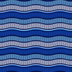 Vector Seamless Wavy Blue Pattern N2