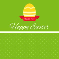 Easter egg with ribbon banner N2