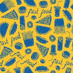 Fast Food Yellow pattern N2