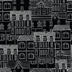 vector pattern with houses N3