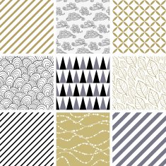 Set of abstract seamless patterns N32
