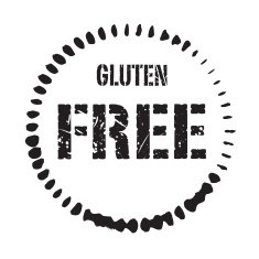Black vector grunge stamp GLUTEN FREE