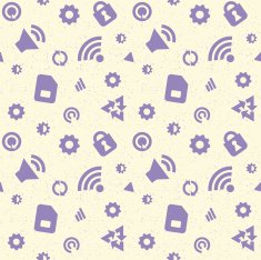 Vector seamless pattern with computer icons elements N2