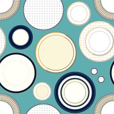 Seamless pattern with plates N2
