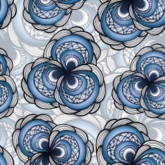 seamless funky flowers