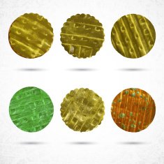 Golden metal badges N2
