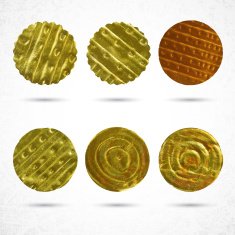 Golden metal badges N3