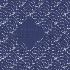Text frame Traditional Japanese Embroidery Ornament with circles Sashiko pattern N2