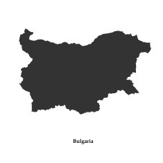 Black map of Bulgaria for your design N2
