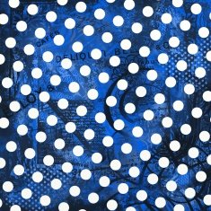 Grunge Blue Polka Dot Art N2