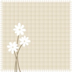 Flowers on beige sacking background Eps-10 vector illustration N2