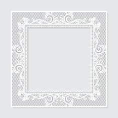 carved vintage frame made of paper for picture or photo