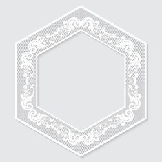 carved vintage frame made of paper for picture or photo N3