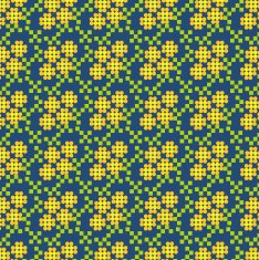 Pattern of yellow - green flowers N2