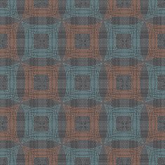 Textured ornament with red and blue squares N2