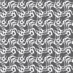 Repeating ornament white intersecting shapes N2