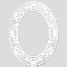 carved vintage frame made of paper for picture or photo N4