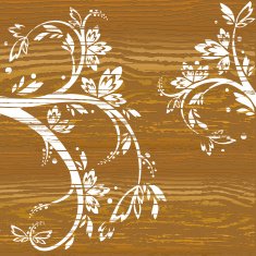 Painted Vines on Wood N2
