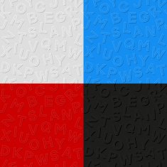 Set of seamless patterns with alphabet