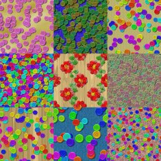 Set of sewing buttons generated textures