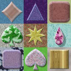 Set of shape frames generated textures