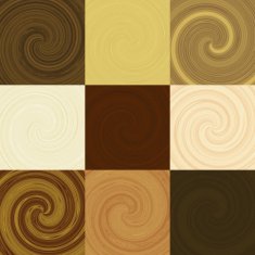 Set of wood swirl generated textures