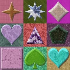 Set of shape frames generated textures N2
