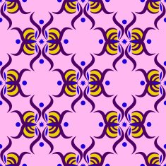Seamless pattern with purple ornament